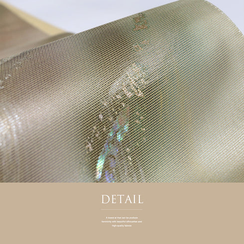 袋帯 リサイクル 帯丈438cm 六通 流水柄 斜めぼかし 螺鈿細工 ゴールド Mサイズ 正絹 Bランク お洒落