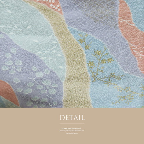 小紋 リサイクル 身丈156cm 裄69cm 袷 道長取り柄 八掛部分化繊 多色 Mサイズ お洒落 しつけ糸 正絹 広衿 Bランク