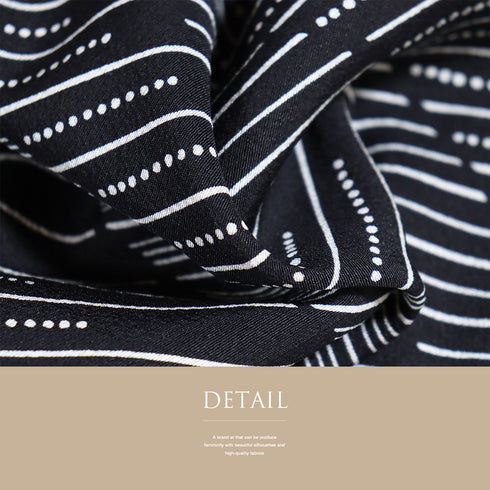 小紋 リサイクル 身丈158.5cm 裄65.6cm 袷 幾何学模様 ブラック Mサイズ お洒落 カジュアル 正絹 広衿 Sランク