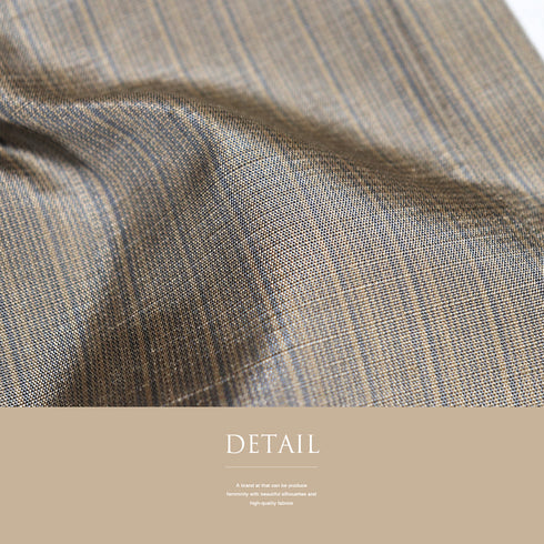 羽織 男物 リサイクル 羽織丈87cm 縞柄 紬 ブラウン Lサイズ お洒落 カジュアル 不明 Sランク