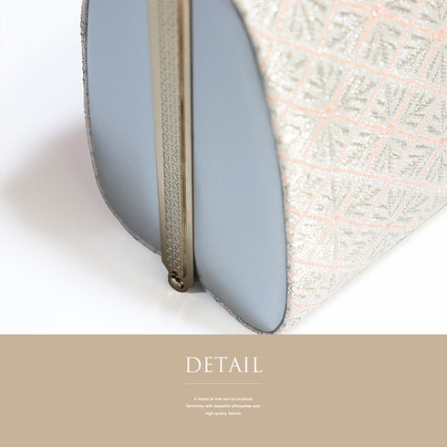 草履・バッグセット お洒落 ピンク 正絹 未使用品 有職菱 草履サイズ23.5㎝