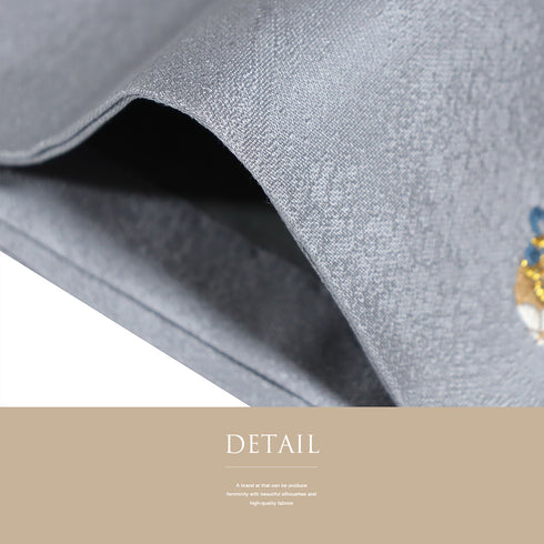 名古屋帯 リサイクル 帯丈354cm 六通 鈴柄 刺繍 地紋 グレー Sサイズ 正絹 Sランク お洒落