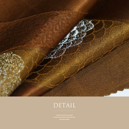 帯揚げ リサイクル お洒落 ちりめん 正絹 ブラウン 地紋 菊柄 丹後ちりめん Sランク AG-1259