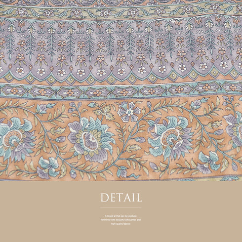 小紋 リサイクル 身丈164cm 裄66.8cm 袷 オリエンタル柄 多色 Lサイズ お洒落 カジュアル 正絹 広衿 Sランク