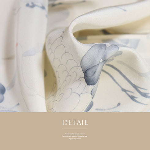 長襦袢 リサイクル 長襦袢 身丈125cm 裄63.7cm 袷 鶴柄 半衿刺繍あり アイボリー Sサイズ しつけ糸 正絹 袖無双 Sランク