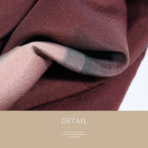 付下げ リサイクル 身丈158cm 裄64.4cm 袷 椿柄 お洒落紋 レッド Mサイズ お洒落 一つ紋 正絹 広衿 Sランク