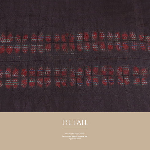 紬 リサイクル 身丈154.2cm 裄63.2cm 袷 絞り ブラウン Sサイズ カジュアル お洒落 正絹 広衿 Aランク