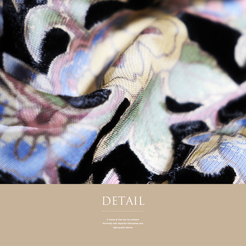 ショール ブラック 正絹 新品・未使用品 国重 和装ショール ベルベット オーガンジー