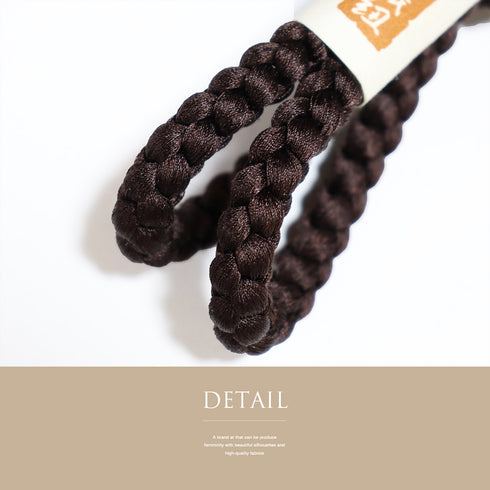 羽織紐 リサイクル ブラウン 正絹 新品・未使用品 男物