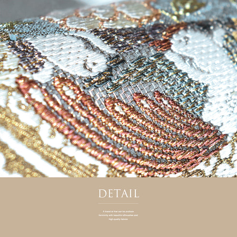 袋帯 リサイクル 帯丈436cm 六通 有職文様 唐花柄 多色 Mサイズ 正絹 未使用品 フォーマル セミフォーマル