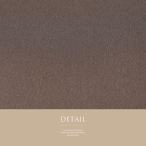 色無地 リサイクル 身丈156cm 裄62.4cm 袷 ブラウン Mサイズ セミフォーマル 一つ紋 正絹 広衿 地紋あり Sランク