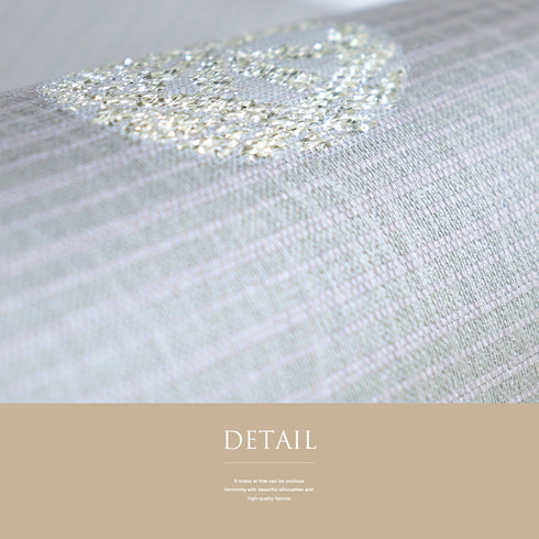 袋帯 リサイクル 帯丈442cm 六通 夏物 鞠柄 グレー Mサイズ 正絹 Sランク お洒落 カジュアル