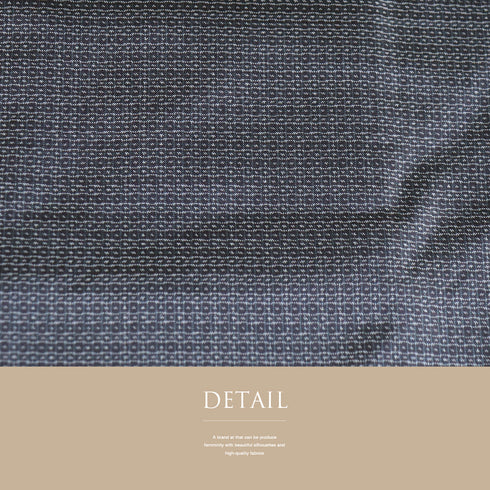 アンサンブル 男物 リサイクル 身丈146.5cm 裄70.6cm 羽織丈97cm 袷 大島 グレー Mサイズ お洒落 カジュアル 証紙 正絹 棒衿 Sランク