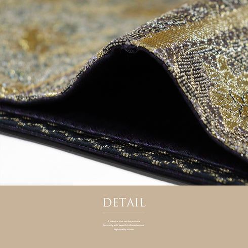 袋帯 リサイクル 帯丈450cm 六通 横段有職文様 西陣織 ゴールド Lサイズ 混合 新品・未使用品 フォーマル セミフォーマル