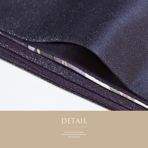 袋帯 リサイクル 帯丈484cm ポイント柄 月下美人柄 ぼかし パープル LLサイズ 正絹 Sランク お洒落