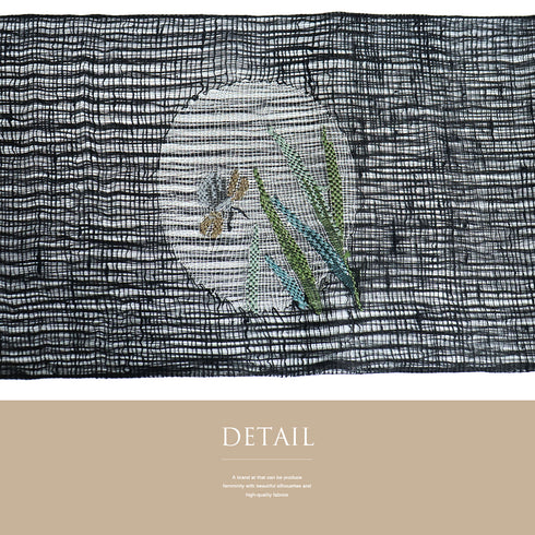 名古屋帯 リサイクル 帯丈369.5cm ポイント柄 9寸 夏物 とんぼ柄 ブラック Mサイズ 不明 Bランク カジュアル