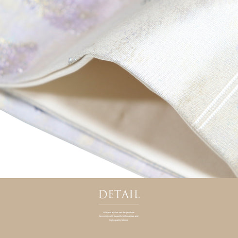 名古屋帯 リサイクル 帯丈360cm 六通 幾何学模様 ぼかし ベージュ Mサイズ 正絹 Sランク カジュアル お洒落