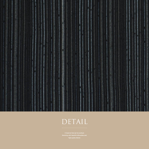 小紋 リサイクル 身丈167.6cm 裄66.8cm 袷 ストライプ柄 既製品 ブラック LLサイズ お洒落 カジュアル ポリエステル 洗える着物 広衿 Sランク