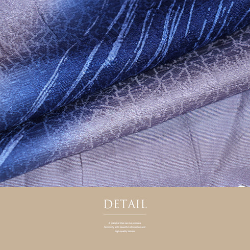 帯揚げ リサイクル お洒落 綸子 正絹 パープル ぼかし 地紋 新品・未使用品 AG-1212