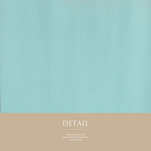 色無地 リサイクル 身丈160.3cm 裄65.2cm 袷 ブルー Mサイズ セミフォーマル お洒落 一つ紋 しつけ糸 正絹 広衿 Sランク