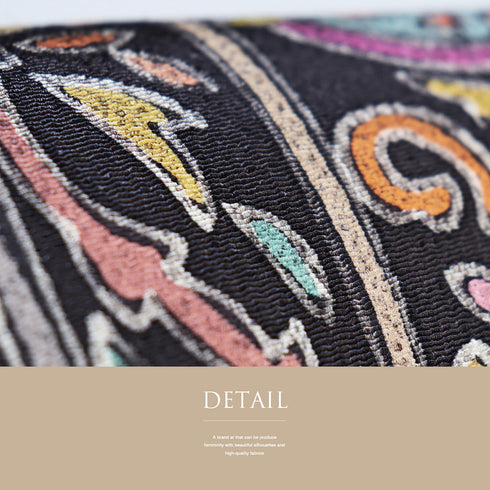 名古屋帯 リサイクル 帯丈367cm 六通 ろうけつ染め風 ちりめん パープル Mサイズ 正絹 Sランク お洒落 カジュアル