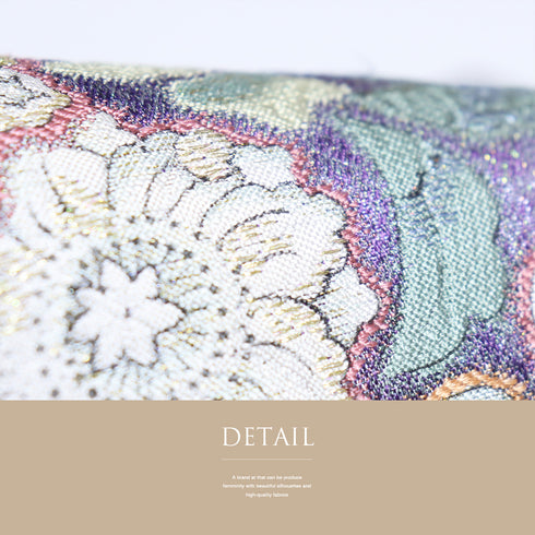 袋帯 リサイクル 帯丈432cm ポイント柄 辻ヶ花柄 ラメ パープル Sサイズ 正絹 Sランク お洒落