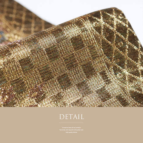 袋帯 リサイクル 帯丈434cm 六通 花に鳥模様 ゴールド Sサイズ 正絹 Sランク フォーマル