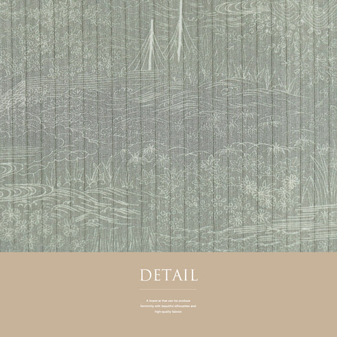 小紋 リサイクル 身丈155.3cm 裄62.4cm 単衣 水辺柄 グリーン Sサイズ お洒落 正絹 広衿 Sランク