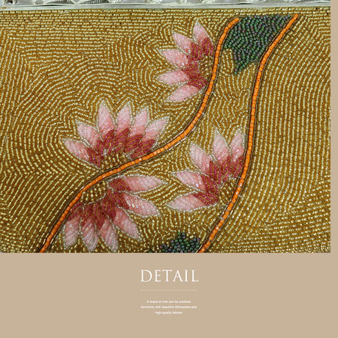 バッグ リサイクル ゴールド ビーズ Aランク 花柄