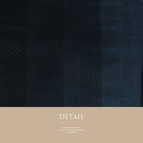 紬 リサイクル 夏着物 身丈155.5cm 裄65.2cm 夏物 夏物 絣寄せ柄に縞模様 ネイビー Mサイズ カジュアル お洒落 混合 洗える着物 広衿 Sランク