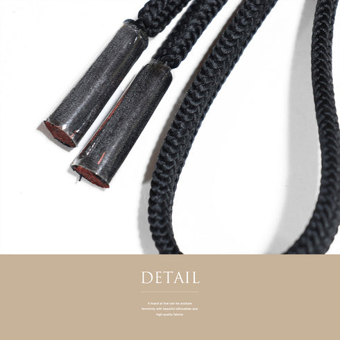 帯締め リサイクル お洒落 手組紐 ブラック 正絹 新品・未使用品