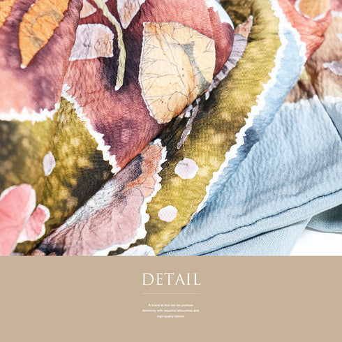 訪問着 リサイクル 身丈161.7cm 裄64.4cm 袷 辻が花 桐屋・翠山工房 絞り ブルー Lサイズ お洒落 落款 正絹 広衿 Sランク