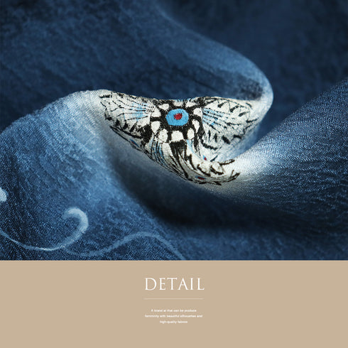 訪問着 リサイクル 身丈148cm 裄62.2cm 袷 デザイン花柄 地紋 京・綾小路 あうん坊 ネイビー SSサイズ お洒落 正絹 広衿 Sランク