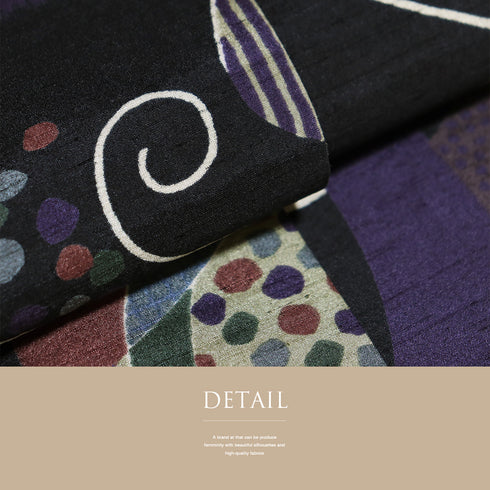 半巾帯 リサイクル 帯丈400cm 全通 抽象柄 両面柄 撫松庵 多色 SSサイズ 正絹 Sランク カジュアル お洒落