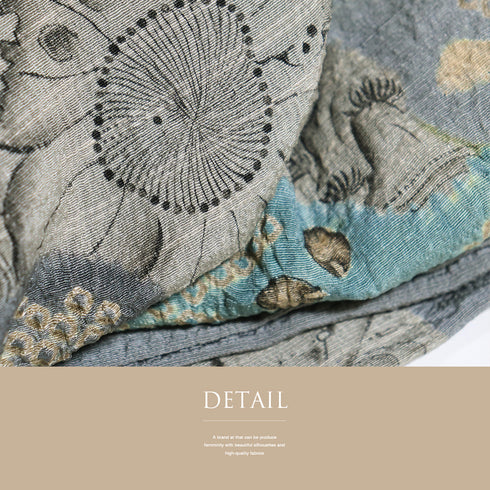 色留袖 リサイクル 身丈159.2cm 裄65.4cm 袷 辻ヶ花模様 絞り 大脇一心 グリーン Mサイズ 落款 三つ紋 正絹 広衿 Sランク