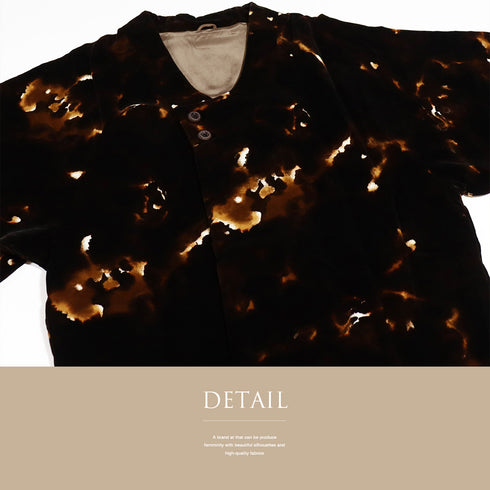 千代田衿コート リサイクル 身丈85.5cm 裄68cm ベルベット ラグラン袖 ブラウン Lサイズ カジュアル お洒落 混合 洗える着物 Aランク