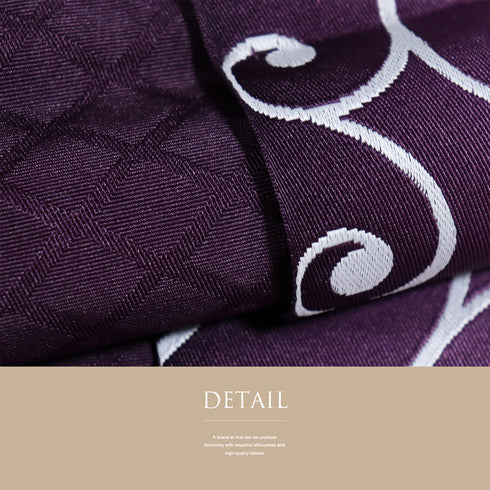 半巾帯 リサイクル 帯丈396cm 全通 唐草柄 パープル SSサイズ ポリエステル Sランク カジュアル お洒落