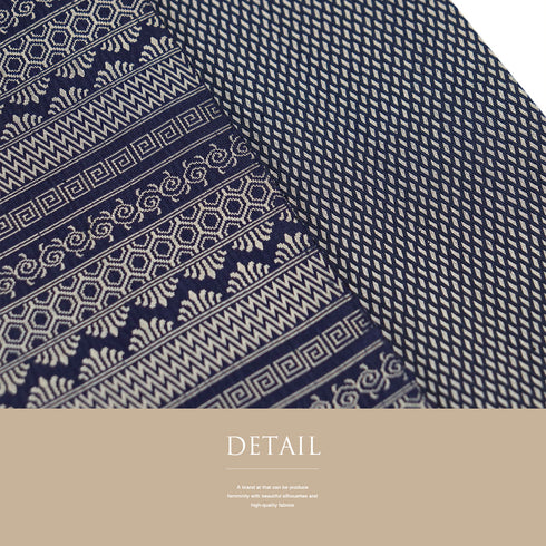 角帯 リサイクル 帯丈394cm 全通 ネイビー 正絹 Sランク カジュアル お洒落