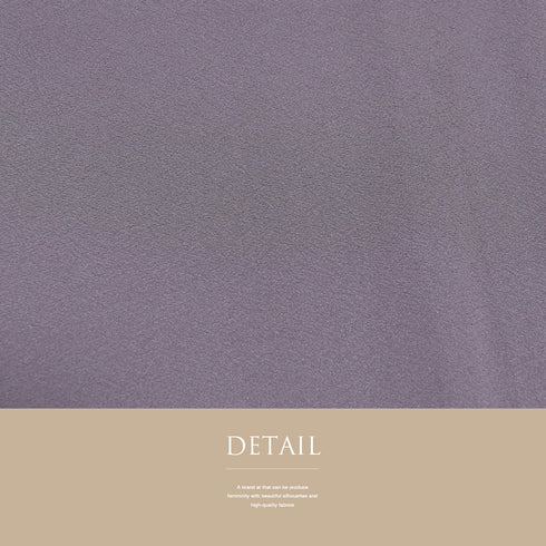 色無地 リサイクル 身丈156.5cm 裄62.6cm 袷 草木染 仕立て上がり パープル Mサイズ セミフォーマル しつけ糸 正絹 広衿 地紋なし Sランク