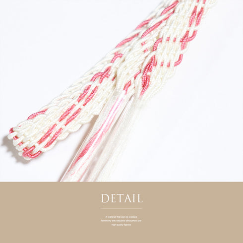 帯締め リサイクル カジュアル 平組紐 ホワイト 正絹 新品・未使用品 夏物