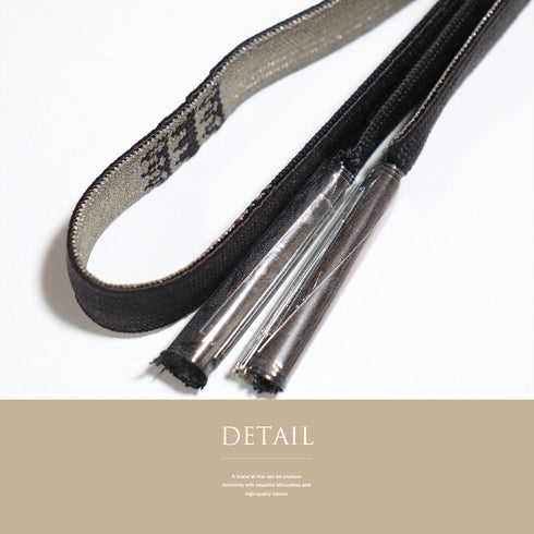 帯締め 平組紐 ブラック 正絹 新品・未使用品