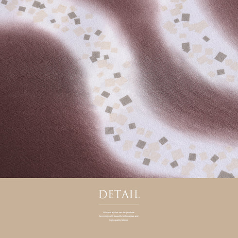 帯揚げ リサイクル お洒落 ちりめん 正絹 ブラウン 斜めぼかし Sランク AG-1216