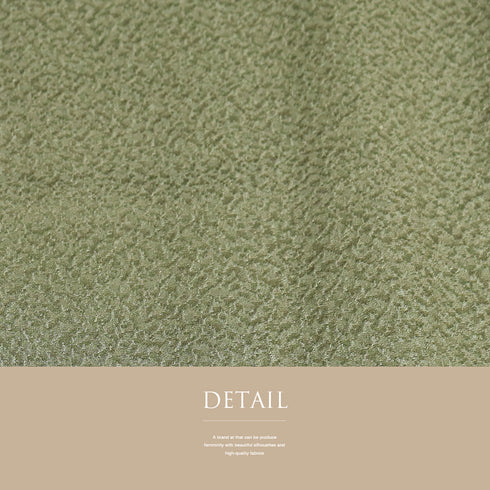 色無地 リサイクル 身丈155.5cm 裄62.8cm 袷 地紋 グリーン Mサイズ セミフォーマル 一つ紋 しつけ糸 正絹 広衿 地紋あり Sランク