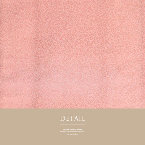 色無地 リサイクル 身丈156.5cm 裄62.4cm 袷 ピンク Mサイズ セミフォーマル 一つ紋 しつけ糸 正絹 広衿 地紋あり Sランク