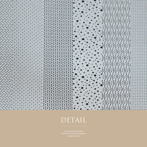 小紋 リサイクル 身丈152.3cm 裄66.4cm 袷 梅織り出し 縞柄 地紋 グレー Sサイズ お洒落 しつけ糸 正絹 広衿 Sランク