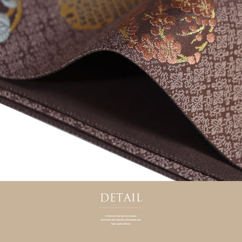 袋帯 リサイクル 帯丈440cm 六通 西陣織 箔屋清兵衛 ブラウン Mサイズ 正絹 Sランク セミフォーマル お洒落