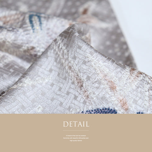 付下げ リサイクル 身丈150.5cm 裄61.4cm 袷 竹柄 絞り 相良刺繍 グレー Sサイズ セミフォーマル お洒落 正絹 広衿 Sランク