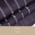 帯締め・帯揚げセット リサイクル 平組紐 ちりめん パープル 正絹 新品・未使用品 デザイン縞柄