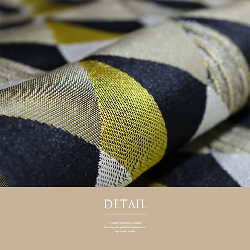 名古屋帯 リサイクル 帯丈368cm 全通 八寸 鱗柄 多色 Mサイズ ポリエステル Sランク カジュアル お洒落