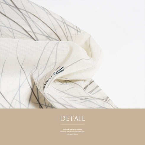 小紋 リサイクル 夏着物 身丈153cm 裄64.8cm 夏物 芝模様 とんぼ柄 雪輪 ミシン仕立て 後身頃居敷当て付き ベージュ Sサイズ カジュアル お洒落 ポリエステル 洗える着物 広衿 Sランク